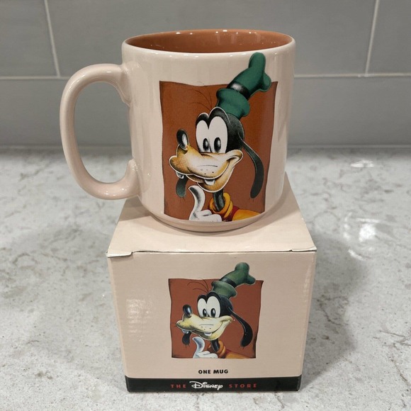 Vintage Disney Goofy Mug Coffee Cup Ceramic 1990s Original Box Made In Thailand - Picture 1 of 12